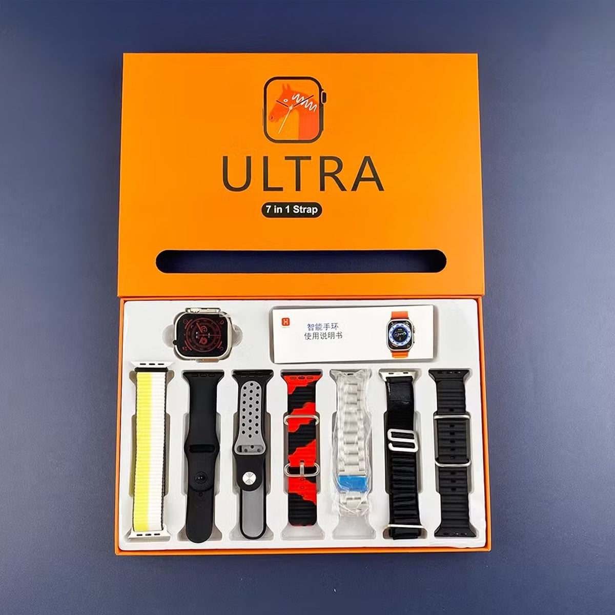 7 Strap Smart Watch with Fitness & Health Tracking