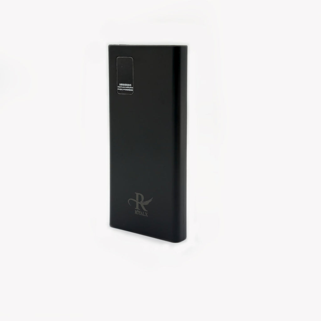 R-112 Power Bank | 22.5W PD Fast Charging 10000mAh. Royalx Charge faster with the R-112 22.5W PD Power Bank.
Delivers ultra-fast charging with dual USB and Type-C outputs.
Compact, stylish, and perfect for travel or daily use.
Powerful 10000mAh capacity keeps your devices running all day.