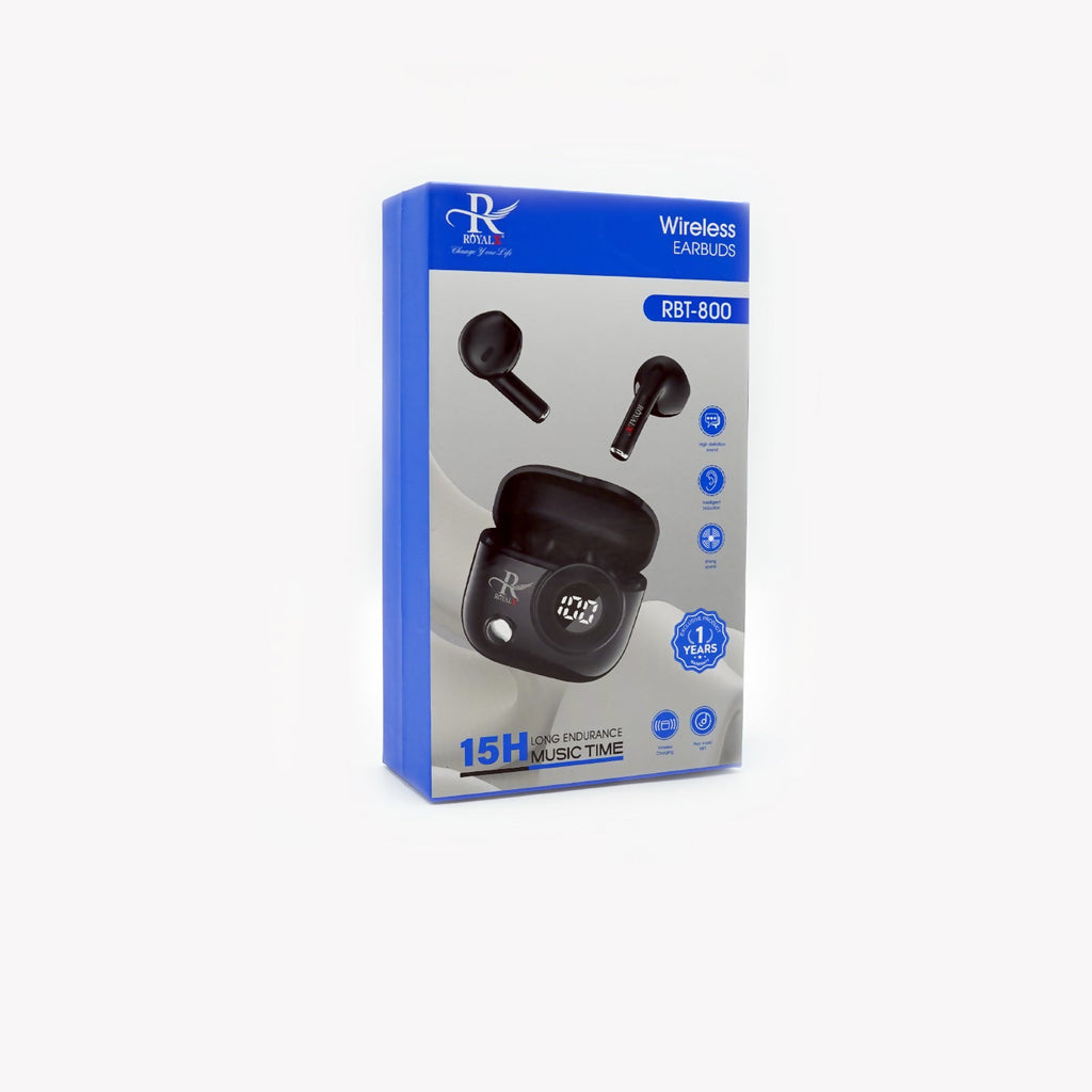 RBT-800 Wireless Earbuds | Bluetooth 5.2 Quick Pairing
royalx