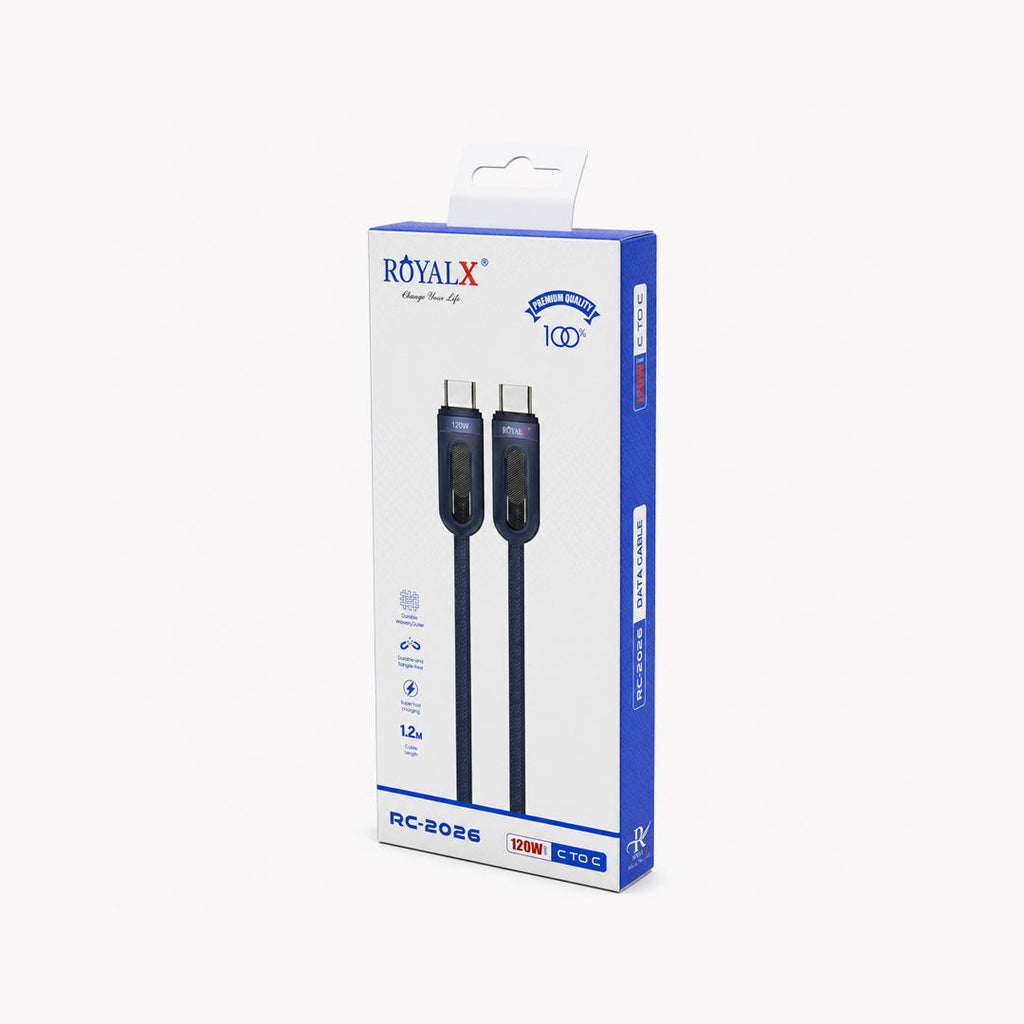 Fast charging cable Pakistan | Type C cable 120W Pakistan | Buy C to C cable online Pakistan | Best charging cable price in Pakistan | ROYALX cable Pakistan. 